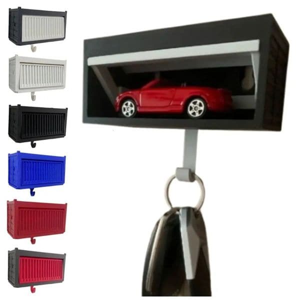 Creative Car Garage Key Holder with Opening Door Funny Hook Rack Multifunctional Easy Installation Decorative Bracket 251226BJ
