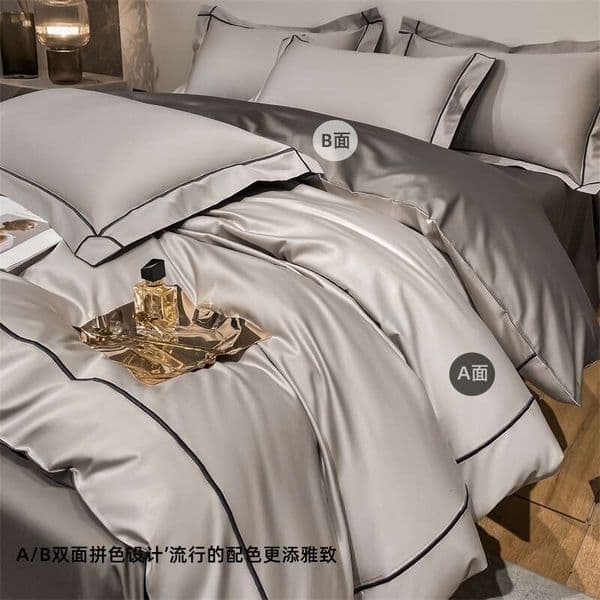 Feel 200 Long-Staple Four-Piece Set Light Luxury Pure 100 Cotton Sheet Bed Quilt Cover Nantong BeddingW260210