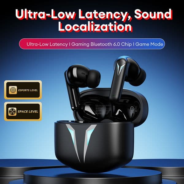 Lenovo GT102 Wireless Bluetooth V6.0 Earphones Long Battery Life Low Latency Gaming Earbuds In-Ear Sports Noise-Canceling Headphones