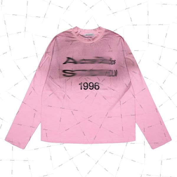 Designer shirt women t shirt Wear and tear dirty T-shirt Ace printed long sleeved tee couple base shirt