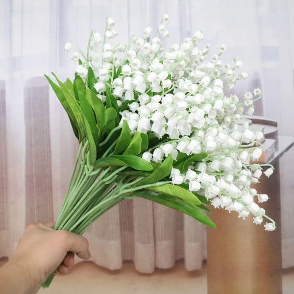 5/10Pcs Artificial Flowers Bell Orchid Bouquet 35CM Flowers for Home Decor Wedding Decoration Bride Craft Gift Accessories 251225