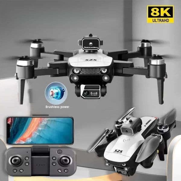 New S2s Mini Drone Profesional 8K HD Camera Fly 25Min Obstacle Avoidance Brushless Foldable Quadcopter Optical For drones SANNAING