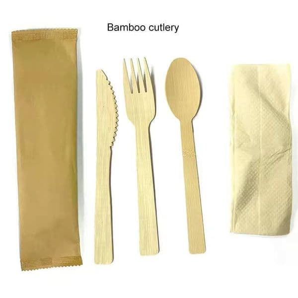 100% Natural Birch Wood Disposable Wooden Tableware Spoon Fork Knife