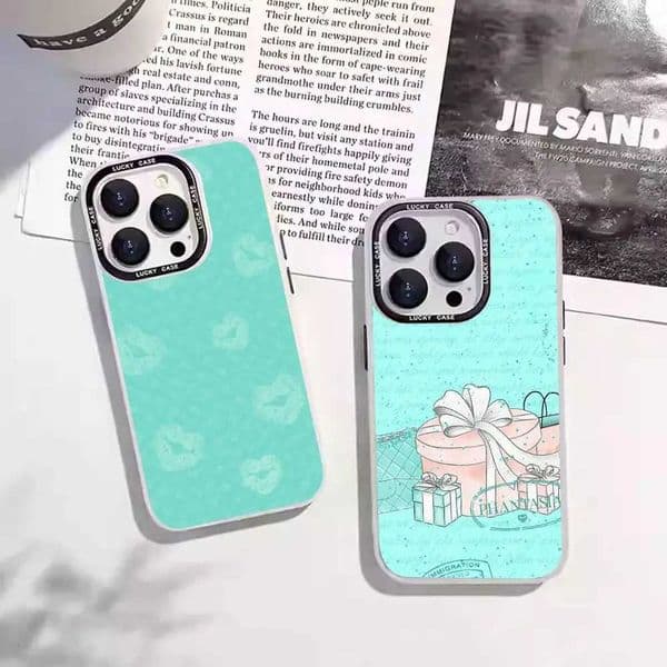 e T- Phone Case Laser IMD Color Silver Shell For IPhone 17 16 15 14 13 12 11 Air Pro Max Plus Y251226