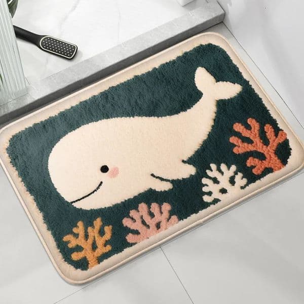 Cartoon animal shower room small carpet floor mat bathroom absorbent foot toilet decorative soft and comfortable 251226