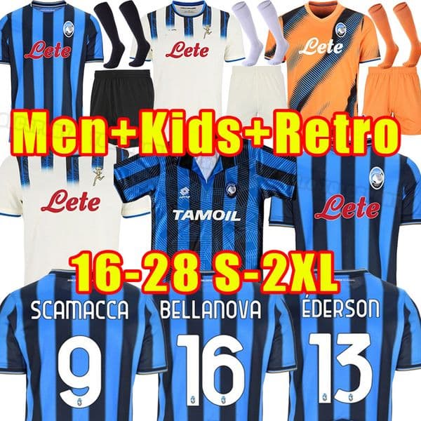 Men Kids 25 26 Atalanta soccer jerseys 2025 2026 SCALVINI KOOPMEINERS PASALIC HOJLUND LOOKMAN MIRANCHUK EDERSON football shirt 1991 1996 1997 Retro 96 97 91