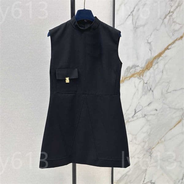 Sleeveless dress designer dresses for woman elegant back zipper Runway Dress Brand Fashion High Quality mini dresses