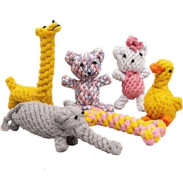 1pcs Bite Resistant Pet Chew for Small Cleaning Teeth Puppy Dog Rope Knot Ball Toy Playing Animals Dogs Toys Pets 25N1226
