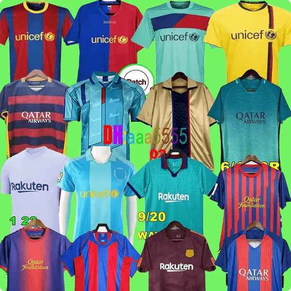 Retro RONALDINHO soccer jerseys 96 97 00 01 02 03 04 05 06 07 08 09 10 11 14 15 18 19 20 21 22 XAVI RIVALDO GUARDIOLA PUYOL Iniesta Messis maillot 1899 1999 DAVID VILLA
