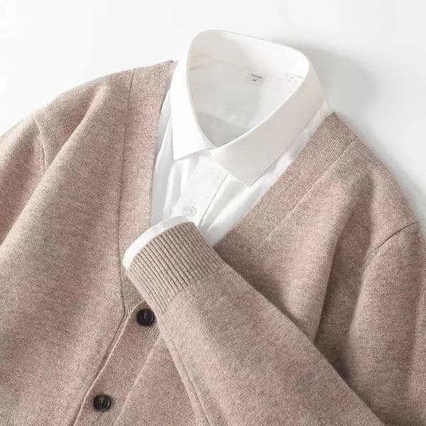 AutumnWinter Mens Business and Leisure Vneck Thin Knitted Cardigan Sweater Warm Fashionable High Quality 251226