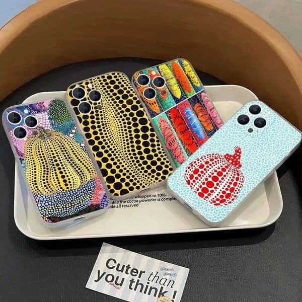 Yayoi Kusama Pumpkin Phone Case For iPhone 17161514131211 ProMaxPlusXXSXRSE4E Mini Transparent Soft Cover Y251226