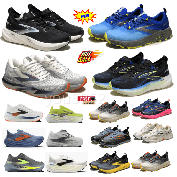 New brookes brookshoes Running Shoes Outdoor Sneakers men women Cascadia 18 Launch Glycerin 21 22 Adrenaline GTS Hyperion Elite Max Ghost Mens Trainers Tennis 36-45
