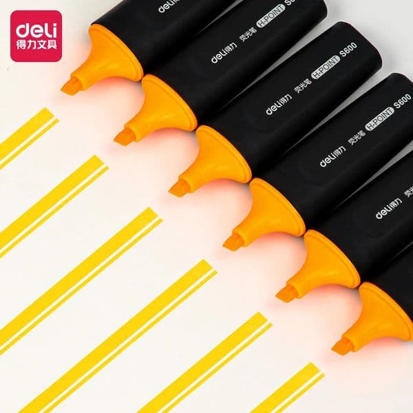 Deli 10pcs Highlighters Set Large Capacity Chisel Tip Candy Color Markers Student Stationery School Supplies 251223
