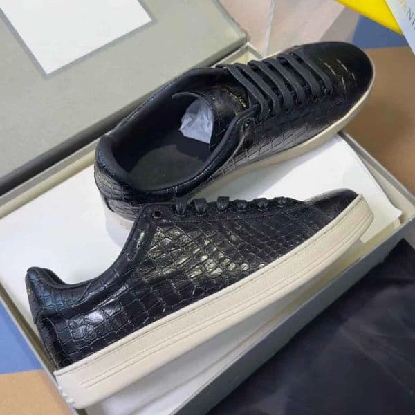 Italy Brand Men Printed Croc Leather Warwick Sneakers Rubber Sole Casual Walking Party Wedding Dress High Quality Man Platform Trainer EU38-46
