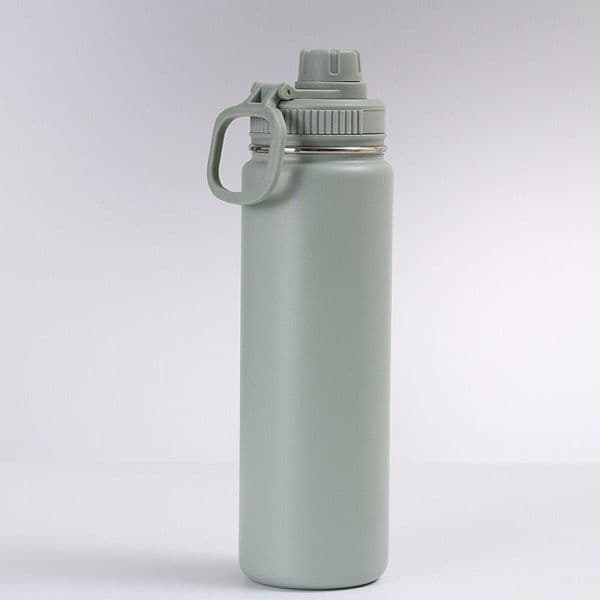 Insulated Stainless Steel Water Bottle with Lid - Durable & Heat Retention for Fitness Activities 24 oz