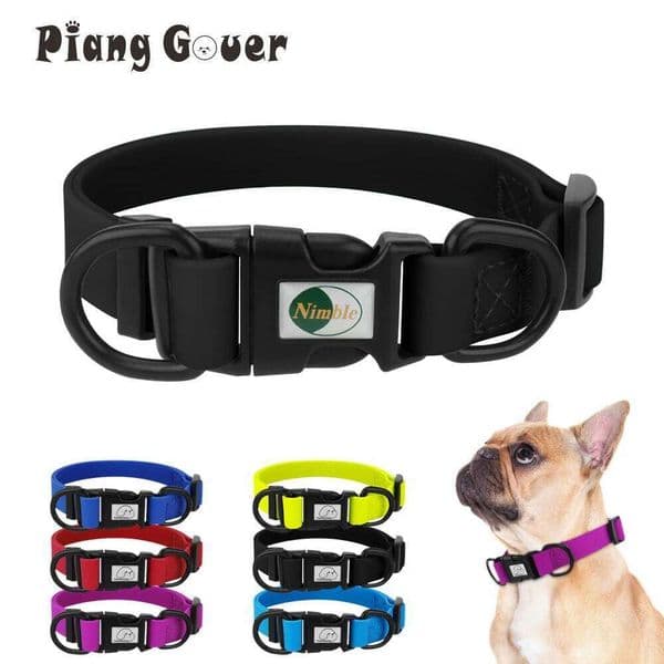 PVC Waterproof Soft Adjustable Pet Collar Big Cat Necklace for Small Medium Large Dog 25T1227