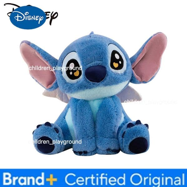 Disney 25/40/60cm Angel Stitch Plush Toy Cartoon Big Ear Stitch Doll LiloStitch Anime Large Cloth Doll Accompanying Sleep Gifts H251227