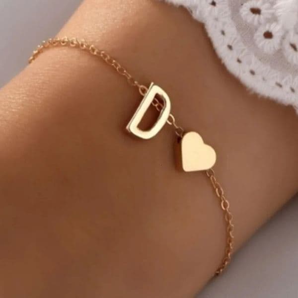 Faionable Alloy Letter Bracelets for Women 26 Engli Letters Heart Cuff Bangle Jewelry Sli Personali Cross-Bo 251223