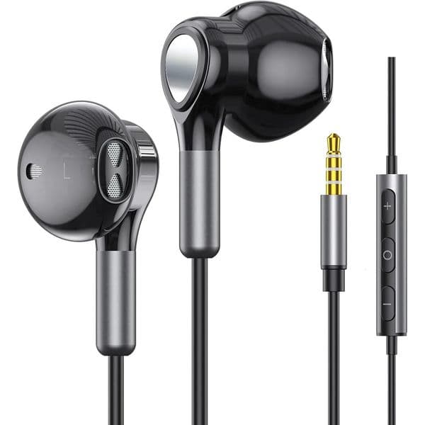EARDECO 35mm Wired Headphones In Ear Headset Wired Earphone with Microphone Stereo Earbuds Sports In-line Control For Phones 251219