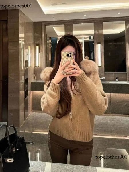 Women Casual Short Knitted Jacket Fashion Autumn Winter Hooded Real Fox Female Natural Fur Cardigan Coat