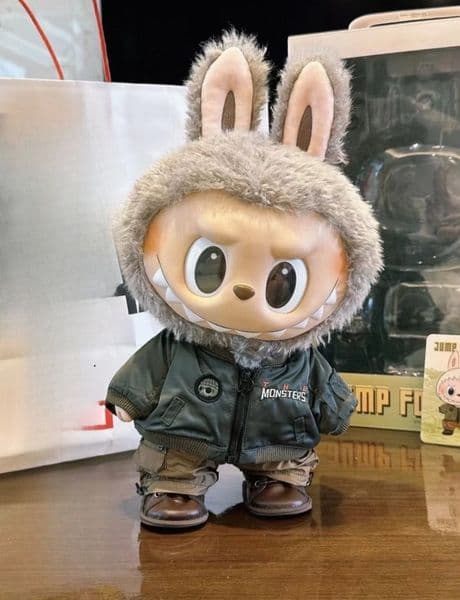 38cm Labubu Pilot JUMP for JOY Vinyl Face Doll Animal Theme Monster Doll with Box & Cards