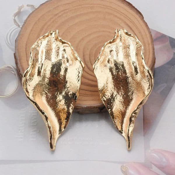 2025 Vintage Punk Golden Irregular Twisted Metal Earring Indian Statement Hip Hop Rock Earrings Jewelry 251224