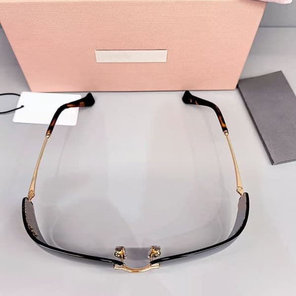 designer sun women lunxury sunglasses Frameless Curved mirror shaped hairband glasses men Shades Eyewear Men Vintage Sun Glasses With Box Case
