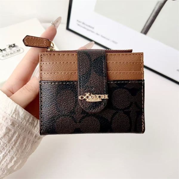 Designer Fashion wallets luxury purses high-quality Vintage flower brand mens womens credit card holders ladies short money clutch bag
