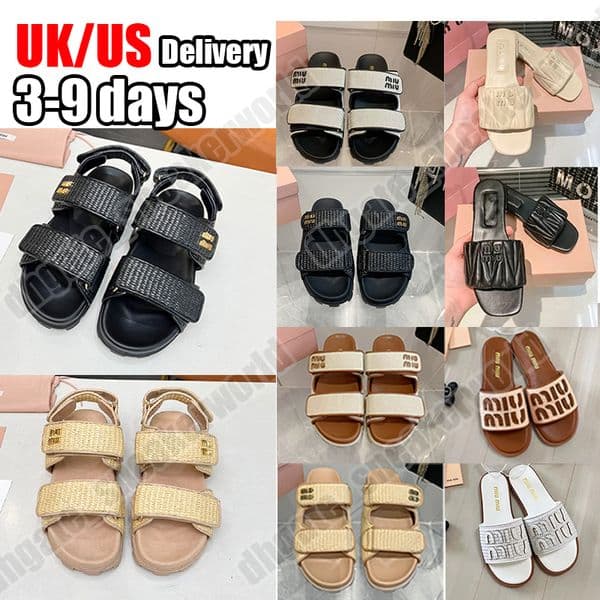 Designer slippers women's fashionable classic Luxury sandals flat casual slippers Outdoor spring summer weaving beach genuine leather slippers size 35-45