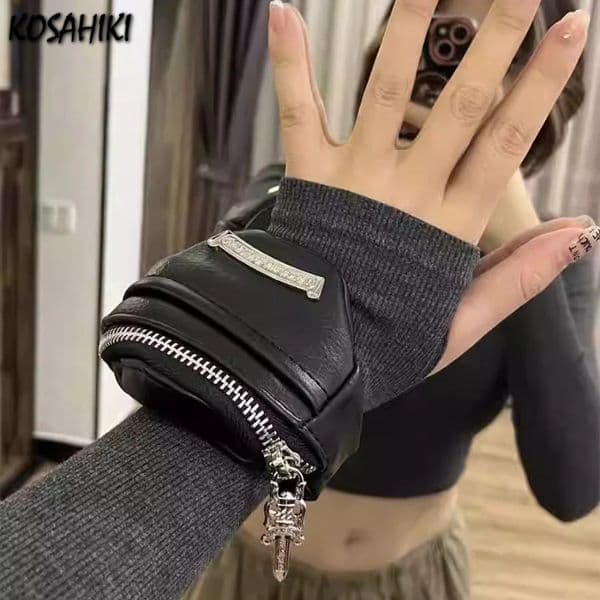 Pu Leather Mini Y2k Aesthetic Women Handbags Vintage Casual Purse Streetwear Fashion Trendy Chest Bags All Match Ins Waist Packs 251224