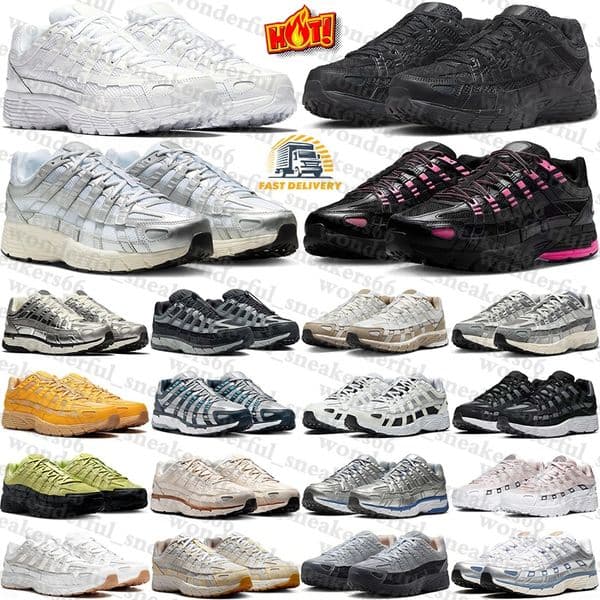 free shipping Designer p6000 p6000s sneakers Running Shoes trainers for mens womens chaussure black white Outdoor men women Sports runners