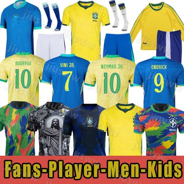 Brasil Soccer Jerseys World Cup 2026 BraziLS Retro Football tops Shirt VINI JR RODRYGO PELE RIVALDO 06 02 04 Ronaldinho Vintage NEYMAR camisa de futebol brasil