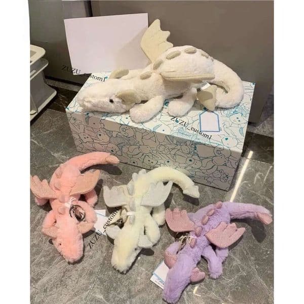 Dolls Plush Doll Rose Bag Stuffed Toy Purple Dragog Charm flying dragon doll keychain Snow Dragon bag pendant with tags new