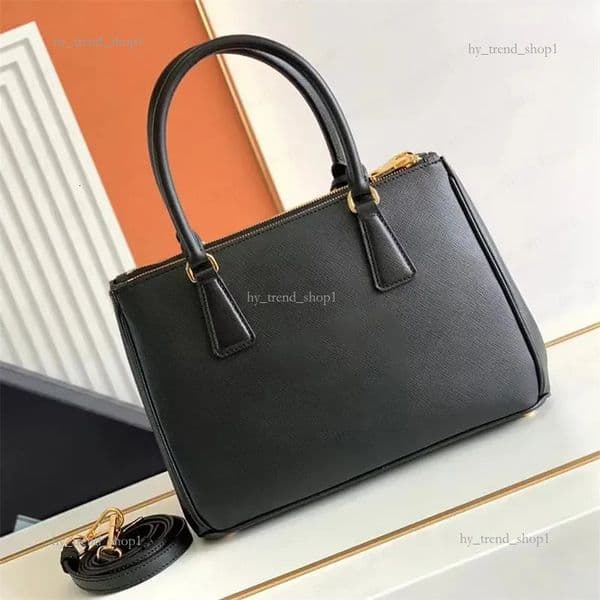 P 10A Mirror Quality Designer 1:1 Galleria Saffiano Tote Handbag Women Shoulder Crossbody Bag Spriano Leahter Black Bags 80
