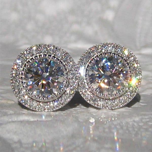 Classic Real Designer Earrings Helix Lab Grown Diamond Moissanite Mother of Pearl Letter Abstract Women Wedding Tarnish VVS