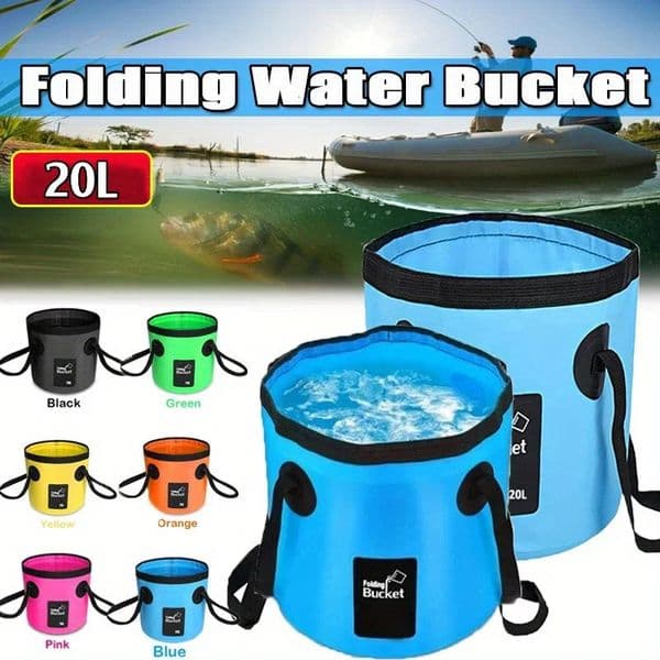 20L Portable Foldable Water Bucket Fishing Bucket Folding Water Container for Travelling Camping Hiking Fishing Washing 251225BJ
