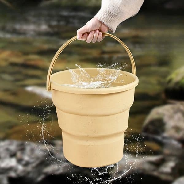 17L Large capacity folding bucket outdoor camping portable fishing bucket car wash cartridge household oversized plastic bucket 251225BJ