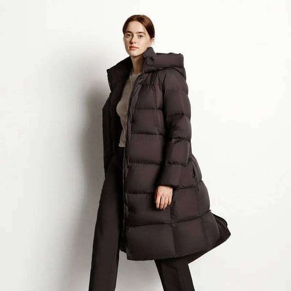 Semir Long Women Waterproof Hooded Winter New Loose Girls' Jacket Multi-Color Thicken Windbrake Down Coat