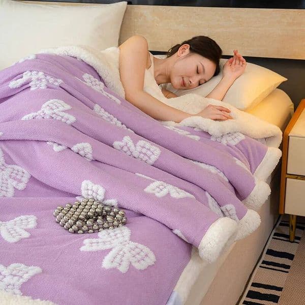Bestseller Autumn Winter Thickened Jacquard Keep Warm Comfortable Sofa Blanket High Quality Plush Warmth Artificial Lambswool Duvet ddmytues