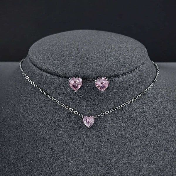 2pcs Pack silver color Jewelry SET for women wedding bride fashion Stud Earrings and Necklace african gift J6338