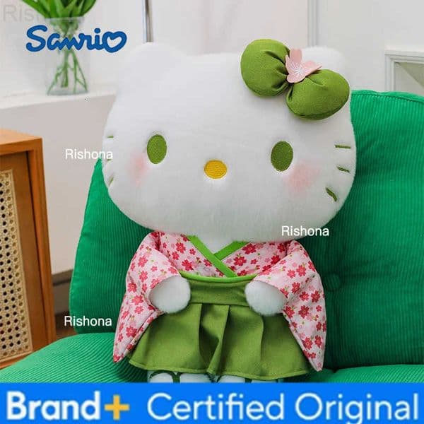 Sanrio New cherry blossom Japanese and clothing-themed kitty cat doll cute Kitty Cat plush toy Girls birthday present H251229