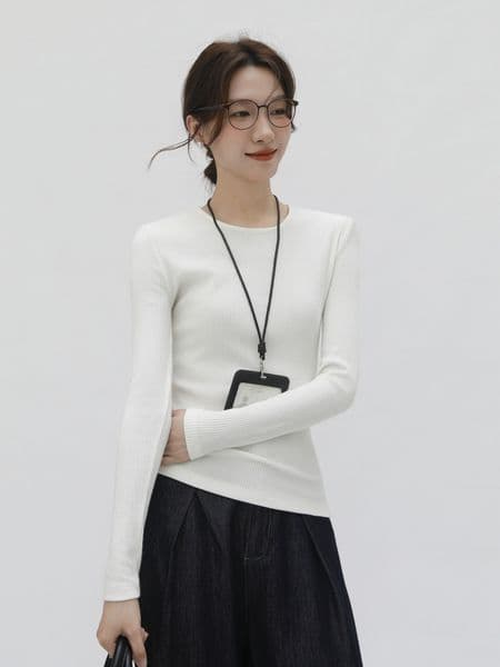M12291 Women's Stretch Knit Long-Sleeved T-Shirt