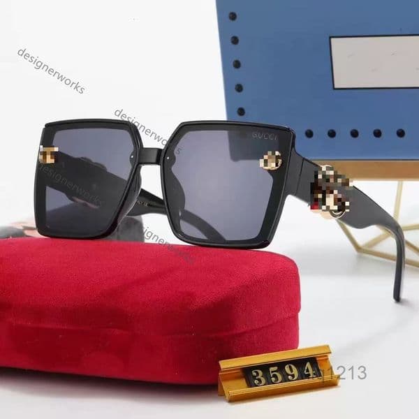 Sunglasses GUCCIS G Brand New Fashion Large Frame Trendy Women's Sunglasses Street Style Travel Anti-Glare Sunglasses CRTA K4GW
