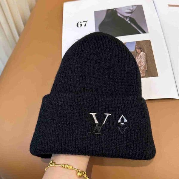 Beanie/Skull Caps Designer brand beanie hat fashion knitted embroidery winter hat womens wool blend warm solid color beanie hat winter luxury new beanie hat