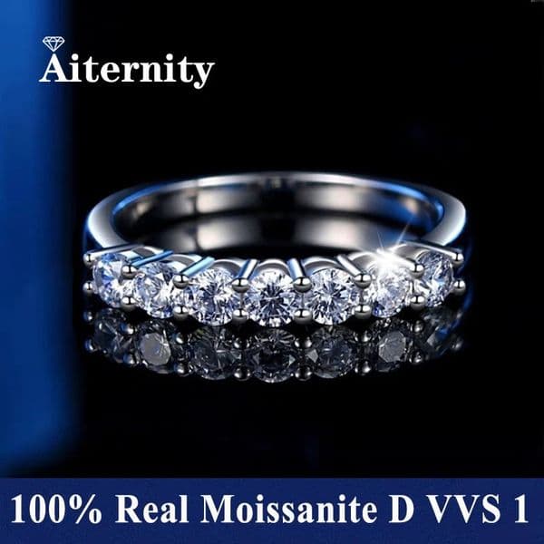 100 Pass Diamond tester Pen Ring Matching Wedding Diamond Band for Women 925 Sterling Silver Female Single Tail Ring 251225