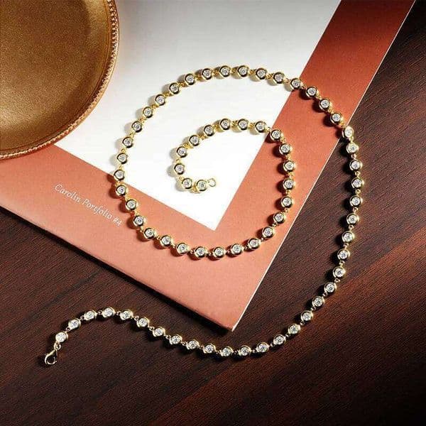 KNOBSPIN Full 3mm Round Moissanite Tennis Necklaces for Women GRA Certified s Sterling Sier Dainty Lab Dia Necklace Free delivery