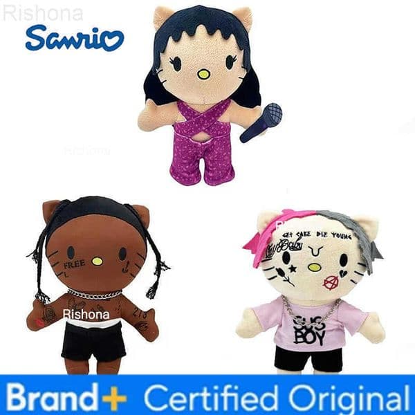 Sanrio Cute Cat Plush Hello Selena Plush Toys Dolls Cartoon Anime Plush Doll Soft Stuffed Dolls Kids Toy Chrismas Gifts H251229