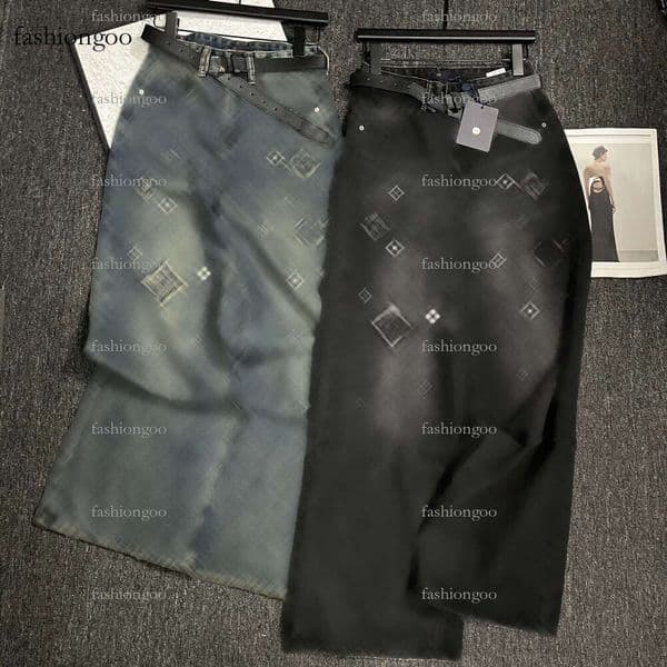 Women's Jeans Designer Brand Trendy Straight Pants Embroidered Printed Logo High-Quality Denim Trousers Early Spring Street Luxury Versatile Women's Clothing