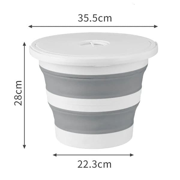 15L/10L/5L Collapsible Bucket Portable Folding Bucket Lid Silicone Car Washing Bucket Kids Outdoor Fishing Travel Home Storage 251225