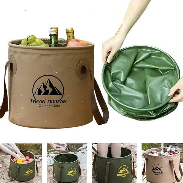 5L/10L Outdoor Multifunctional Bucket Collapsible Portable Travel Bucket Large Capacity Carrying Bucket Camping Fishing Bucket 251225BJ